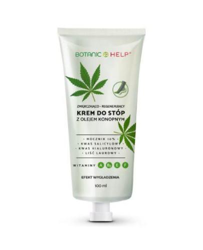 BotanicHelp Zmiękczająco-regenerujący krem do stóp z olejem konopnym, 100 ml